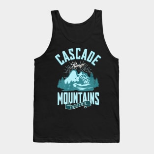 Cascade Mountains Graphic, North Cascades Hiking, Camping Lover Gift, Vacation Holiday Forest for him her woman Tank Top